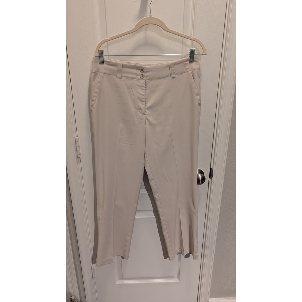 Women's Nike Golf Dri-Fit Beige Trousers Pants‎ Size 8